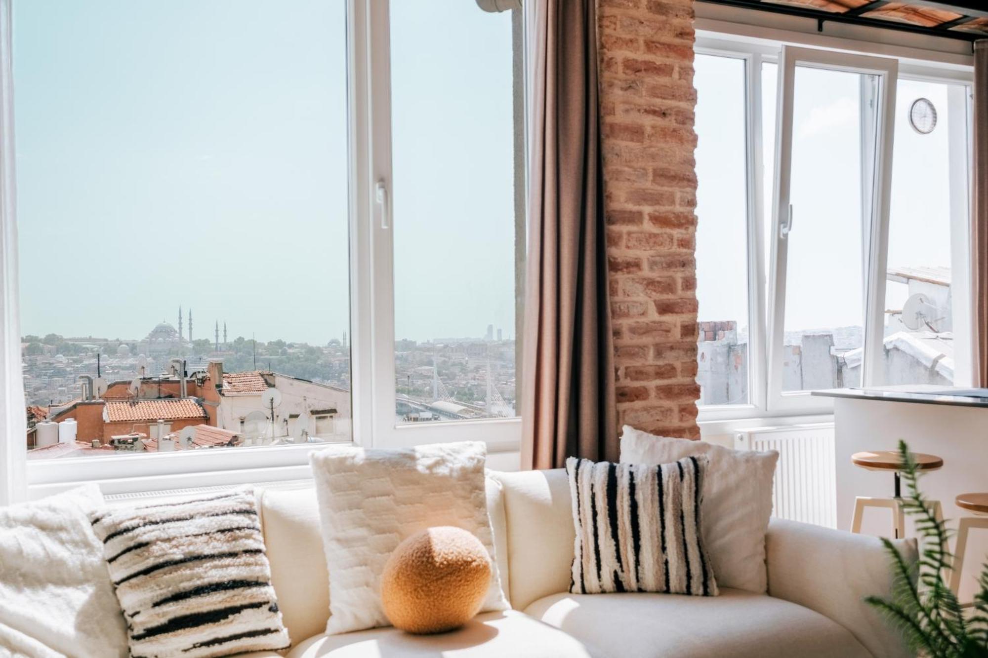 Flat W City View Near Galata Tower In Istiklal Ave Leilighet Istanbul Eksteriør bilde